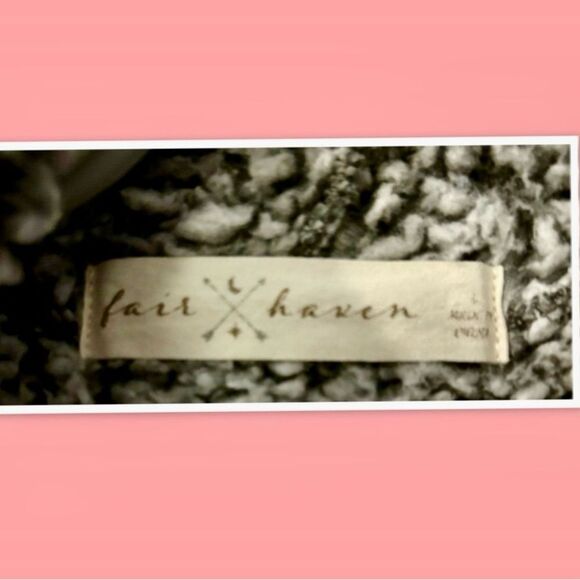 Fair Haven Women's Fuzzy Open Front Hooded Long Sleeve Plain Coat - Picture 2 of 2